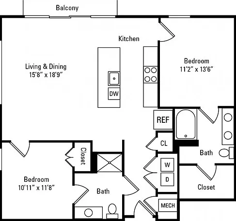 2 Bedroom - 2 Bathroom 2 Bedroom - 2 Bathroom