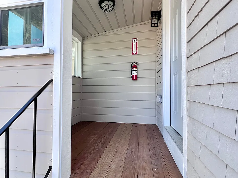 Second story deck entrance.