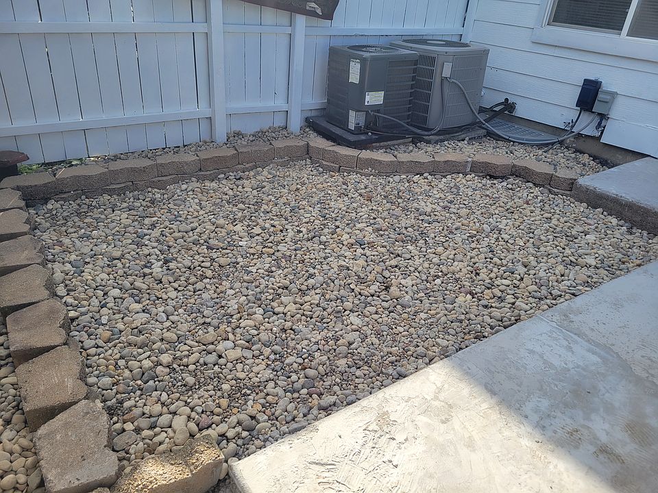 Backyard with walkway from garage to patio! Two Central Airconditioners (Separate for each floor)!