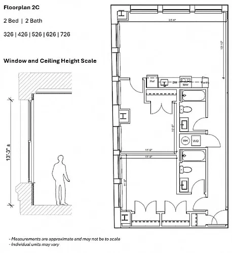 Floor plan 2BR 2C