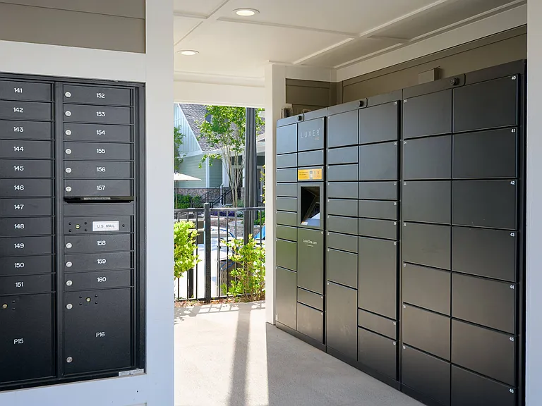 Mail Station with Package Lockers
