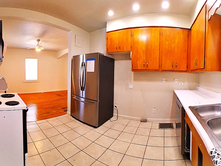 kitchen from back door