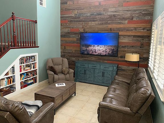 Reclaimed lumber accent wall