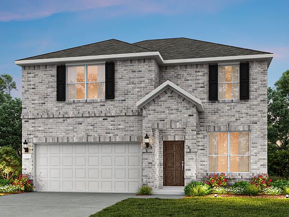 The Puma, a two-story home with 2-car garage, shown as Home Exterior A