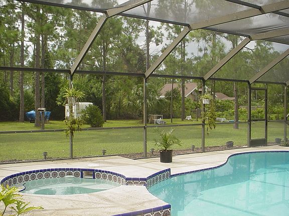 Spa cascades into pool