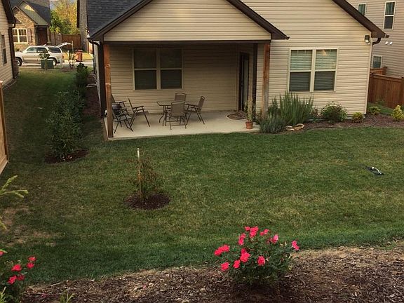 Covered private back porch