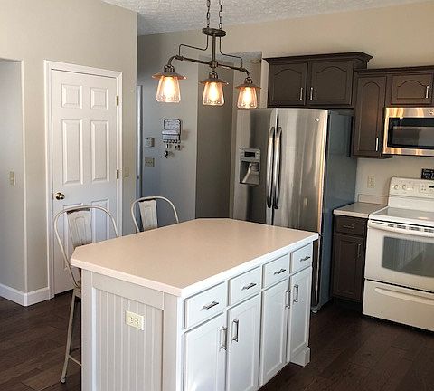 Custom finishes on cabinets