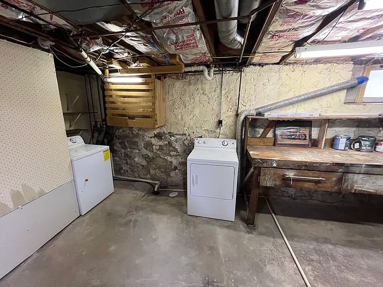 Laundry in basement
