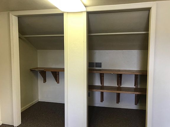 Two Closets with shelves