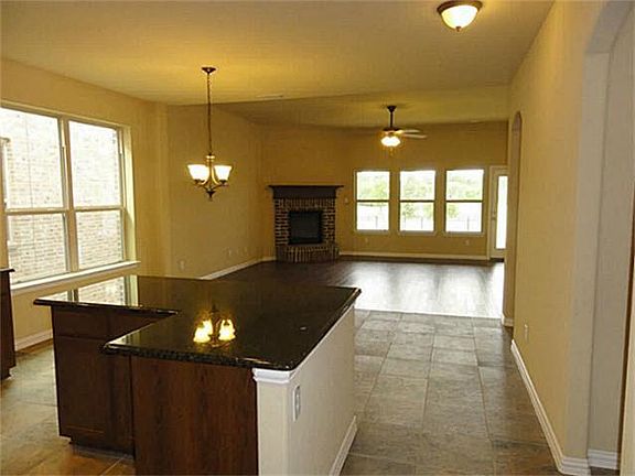 Kitchen and family room