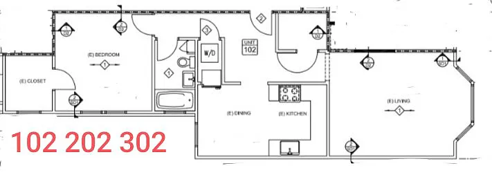 Floor plan 102 202 302