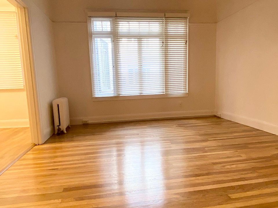 Nice hardwood floors with view of courtyard. Radiator heat included