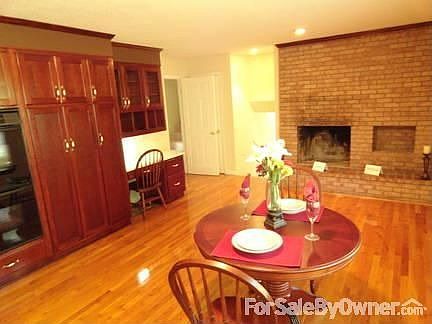 Dine by fireplace light : (also has separate Dining room )