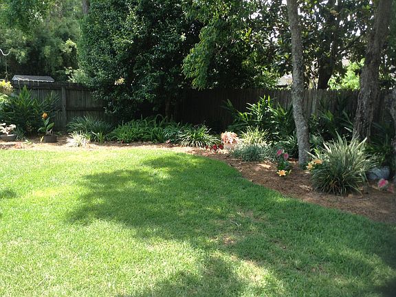 Landscaped yard