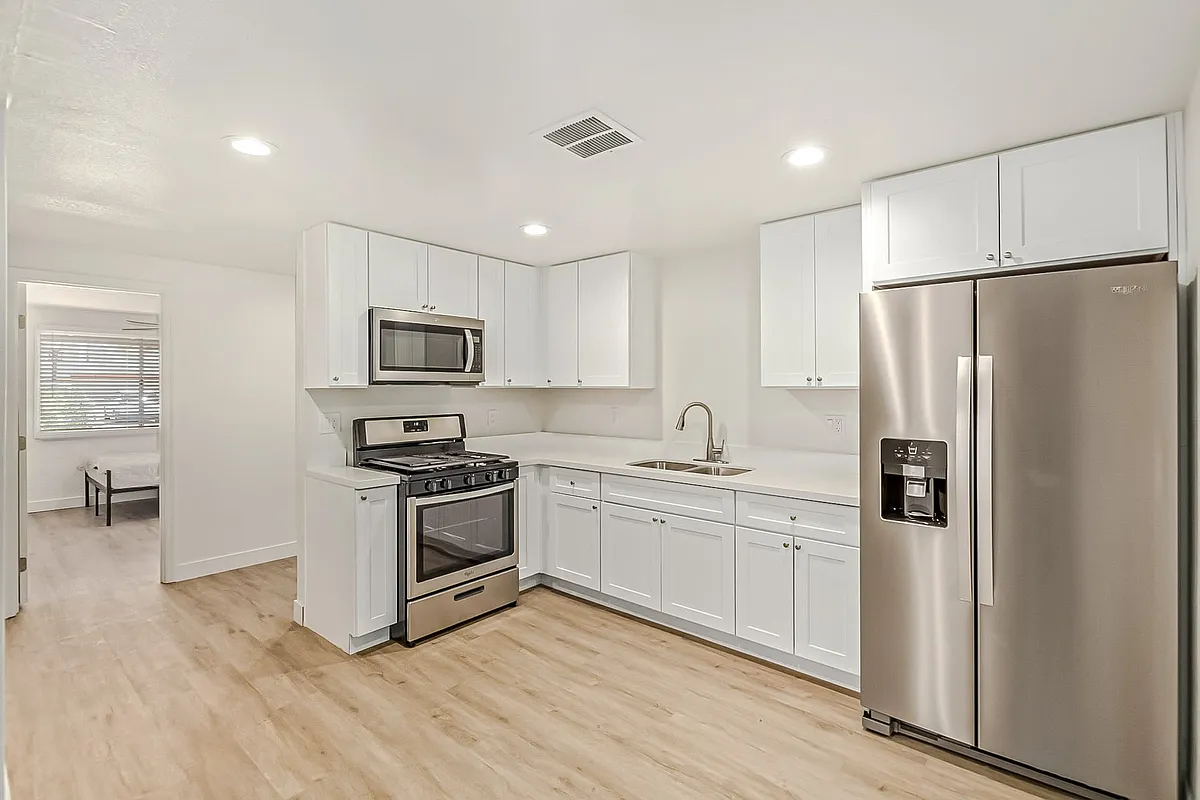 Very Spacious Kitchen with separate cabinets for members - W Flower St
