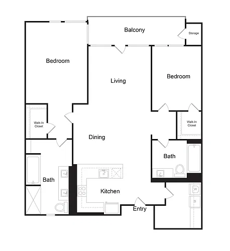 Floor plan 2x2Lc