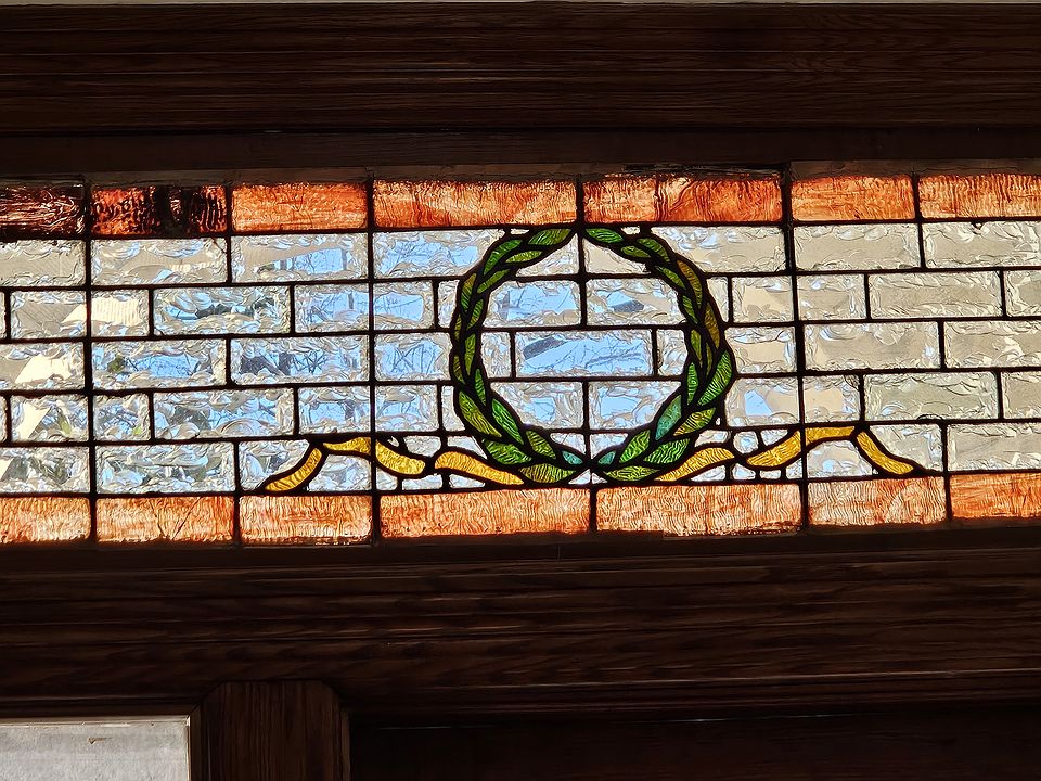 stain glass over front door