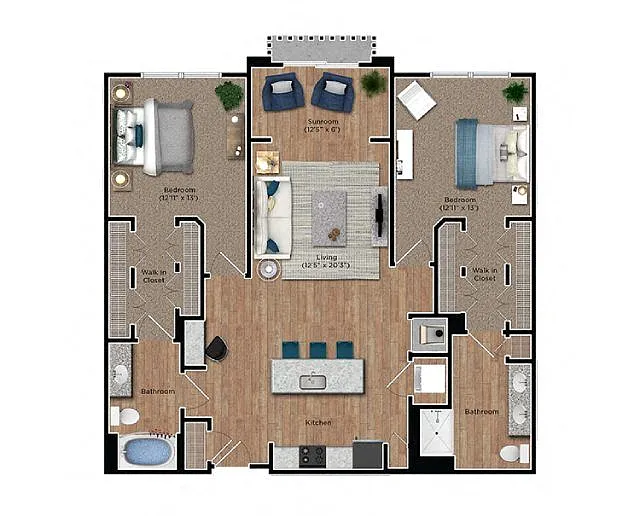 Floor plan 2Bd