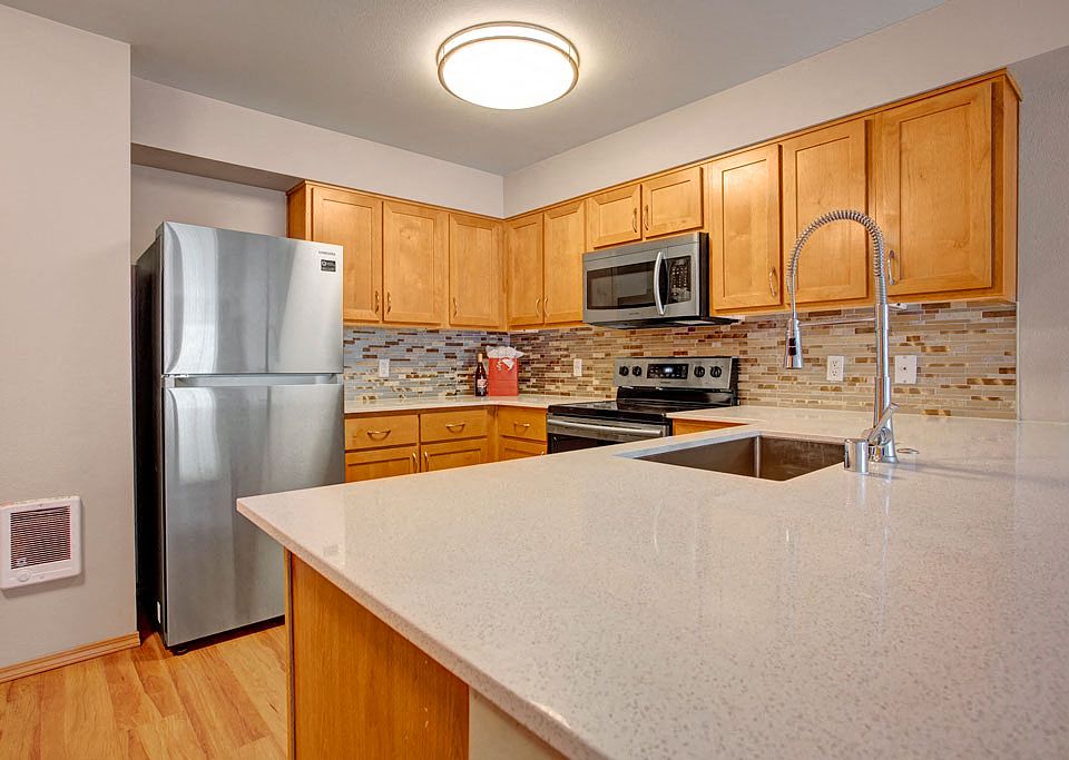 Echo Lake Kitchen with Stainless Steel Fixtures