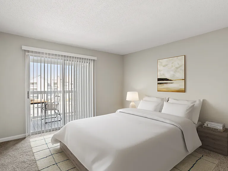 Wake up refreshed in a peaceful bedroom.