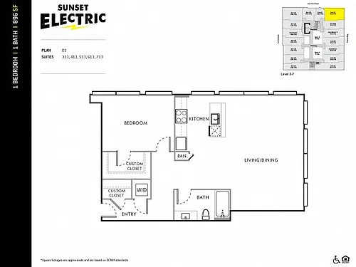Floor plan 1X1 P