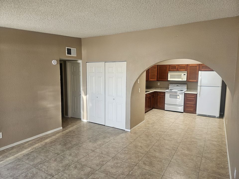 Living area looking into kitchen