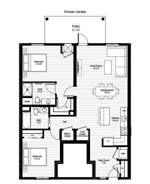 Floor plan Patio Level