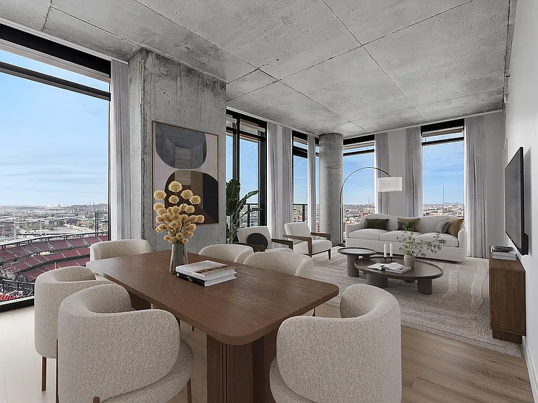 Contemporary open concept living spaces at One Cardinal Way.