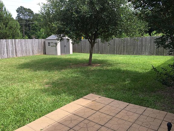 Back yard and storage building