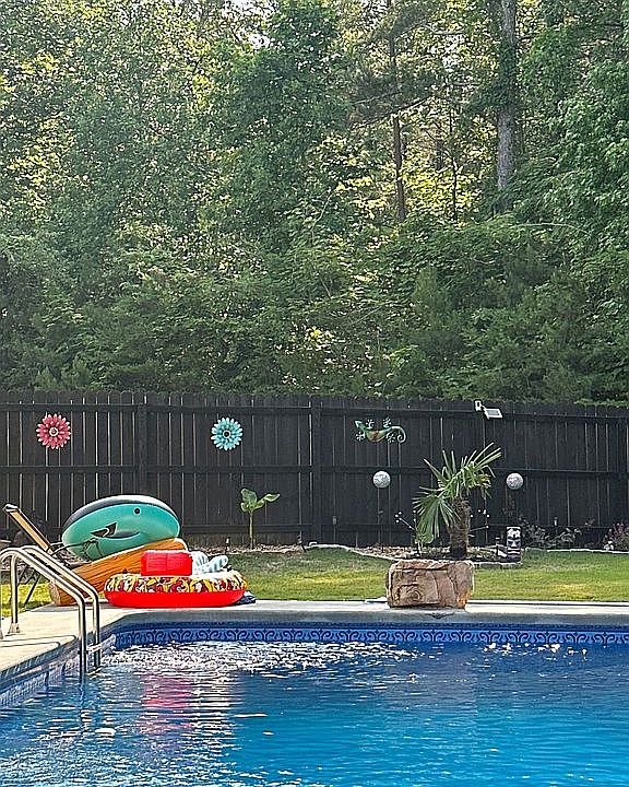 8ft pool with a jump rock 