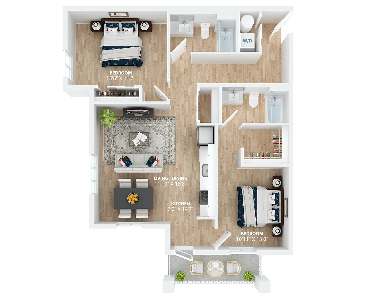 Floor plan Foothill C2