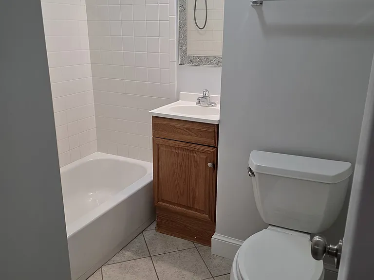 Master bath with elongated toilet