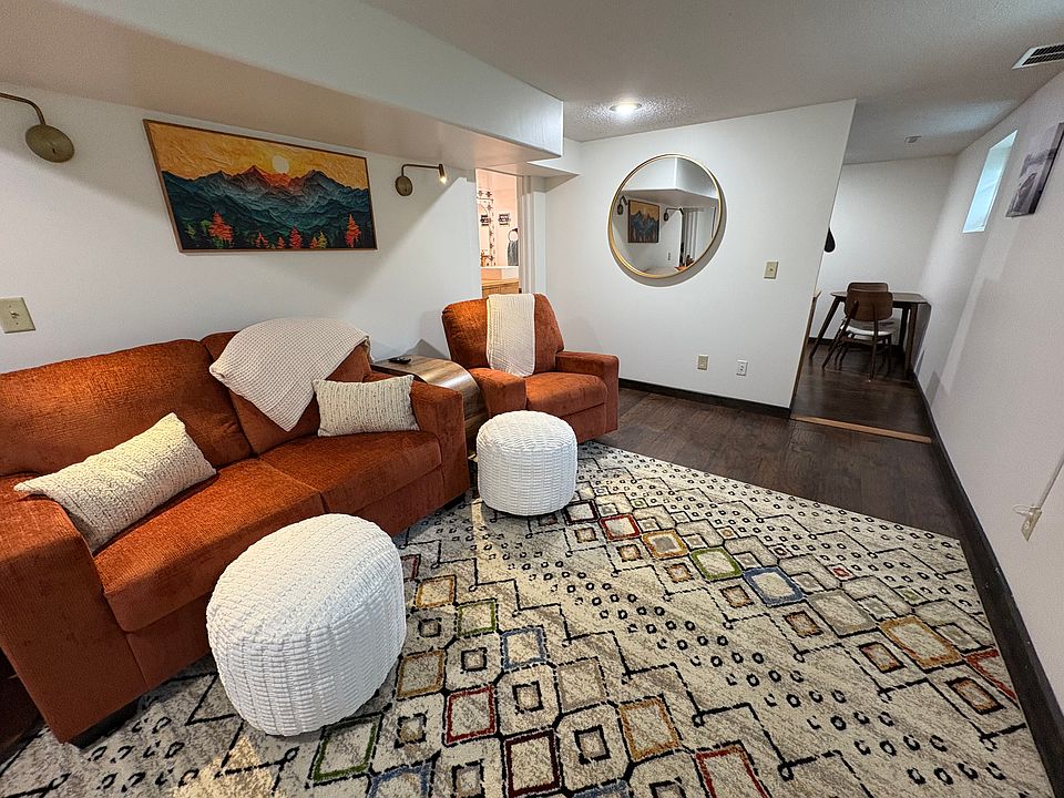 Living room with smart tv.