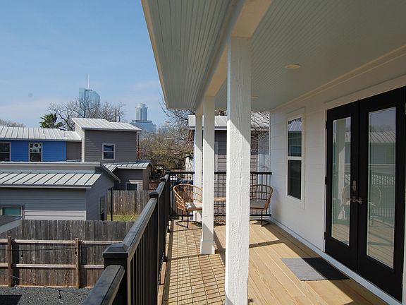 Outdoor balcony with views