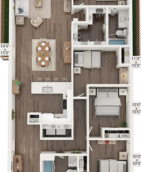 Sunshine | 4x2 | 1688 sf Sunshine | 4x2 | 1688 sf