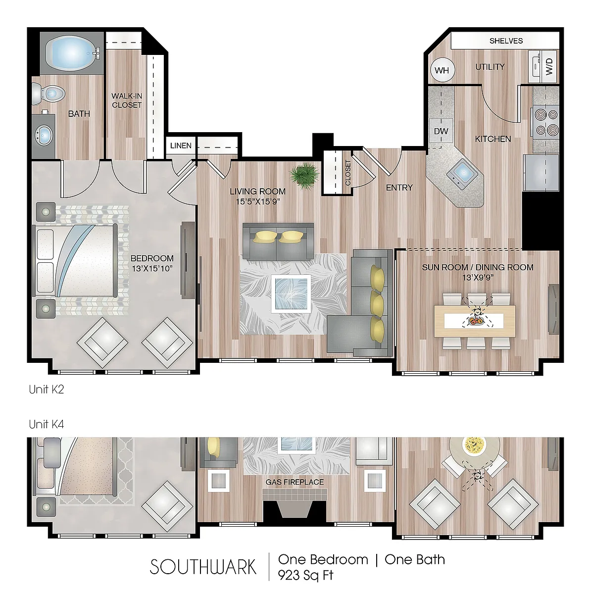 Floor plan Southwark with Sunroom