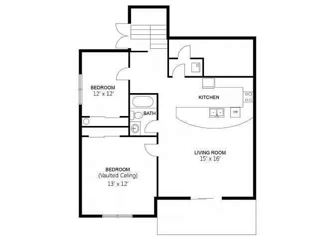 Floor plan 2x1 with Carport