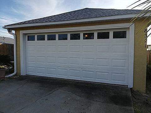 double car garage new paint