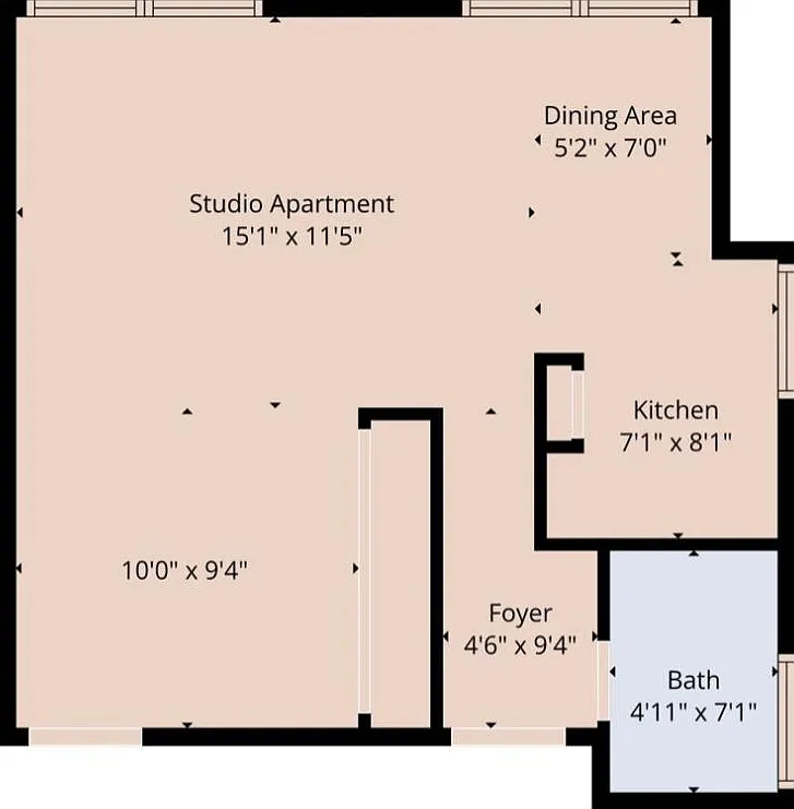 Studio, 454 sqft, $900 — Photo 1