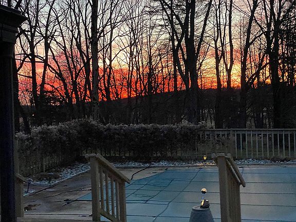 Sunset looking over pool 