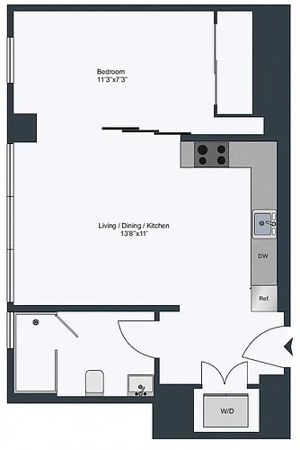 Floor plan Junior 1 Bedroom