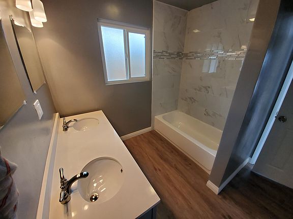 Bathroom with dual vanity