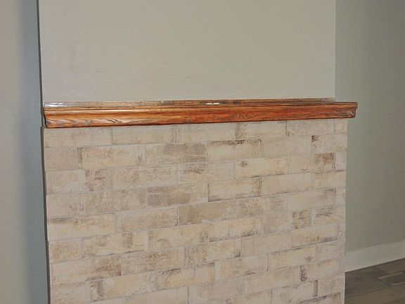 Mantle is TV ready with a brand-new outlet at the top.