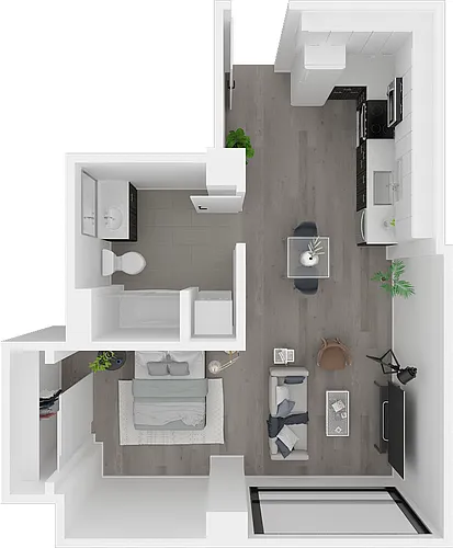 Floor plan Junior 1x1