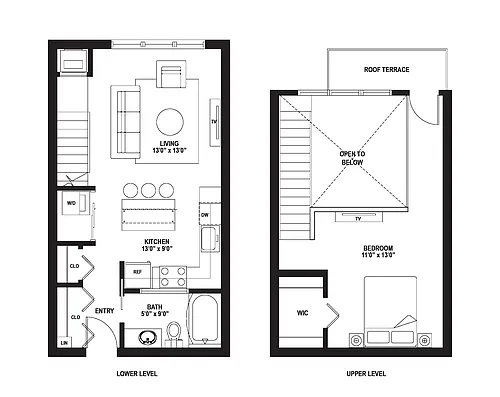 Floor plan BL1 - Two-story Loft