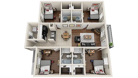 Floor plan 4X4