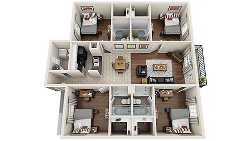 Floor plan 4X4