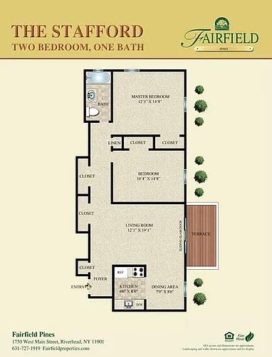 Floor plan The Stafford Two Bedroom