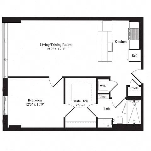 Floor plan 1K
