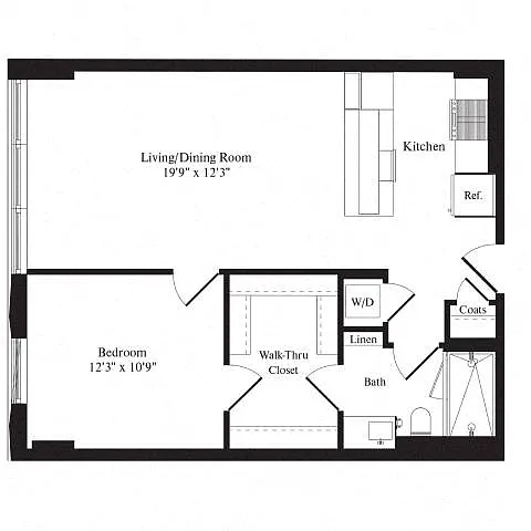 Floor plan 1K